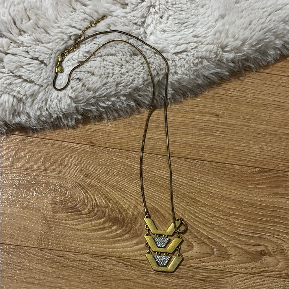 Gold Chevron Necklace - JCrew
